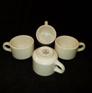 Homer Laughlin Vintage Restaurant Ware Best China 4 Coffee Mugs Mid Century Mod