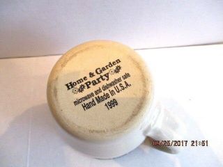 1999 Home & Garden Party Ivory Stoneware Apple Green Sponged 4 