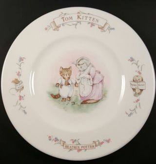 Royal Albert Beatrix Potter Tom Kitten Plate 8 " Bone China England Vintage 1986