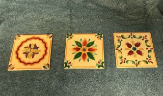 Southern Living At Home Gail Pittman Hand Painted Trivet Trio (3) Siena