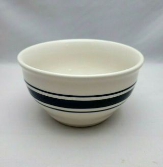 Tienshan Country Crock Stoneware Bowl Blue Stripe Cereal Soup Big Farmhouse