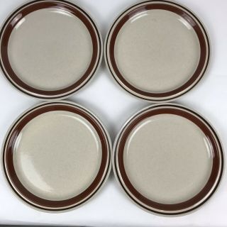 Vintage Chateau Hand Painted Stoneware Plates X4 (767)