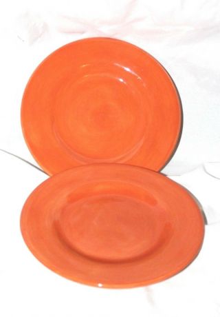 Tabletops Unlimited Gallery Corsica (2) Salad Plates & Bowl Clementine Orange