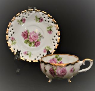 Vintage Trimont Ware Japan Tea Cup And Saucer Set