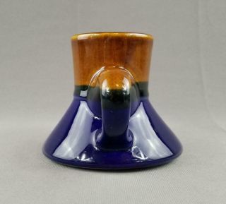 Blue & Brown Glazed Pottery Stoneware Wide Bottom Non - Slip Coffee Mug / Tea Cup 4