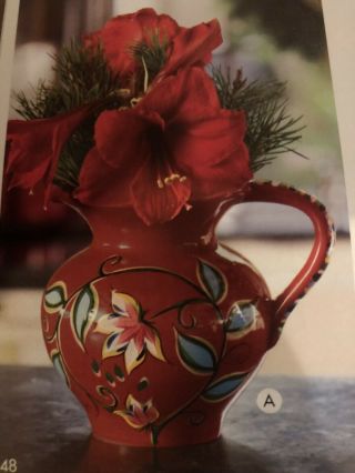 Southern Living At Home Gail Pittman Red Bountiful Floral Pitcher