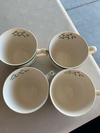 Spode Christmas Tree Pattern Teacup Green Trim Made In England S3324 set of four 2