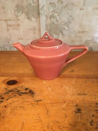 Vintage Homer Laughlin Harlequin Teapot W/ Lid Fiesta Fiestaware Rose Pink