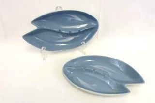 Vintage Winfield Blue Pacific Bamboo Set Of 2 Ashtray Divided Trays