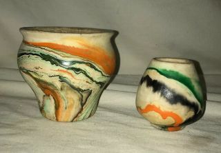 Nemadji Pottery 2 Vase Set (2)