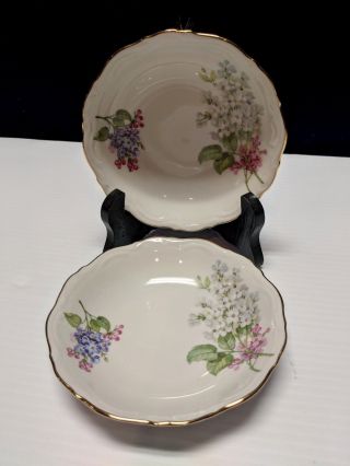 Mitterteich Bavaria Lilac 5 " Bowl Set Of 2