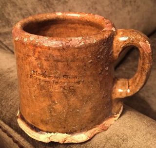 Rare Homespun Shop Biltmore Industries Asheville N.  C.  Mug by Brown Pottery 2