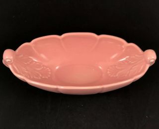 Vintage Abingdon Art Pottery Salmon Pink Console Dish Bowl