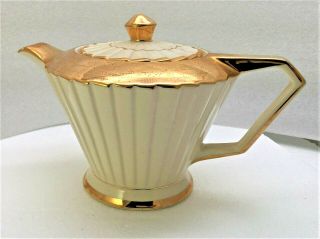 Lovely Sadler England Bone China Teapot - Gold Trim - 1930 