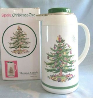 Spode Christmas Tree Thermal Carafe 1 Liter Capacity With Box