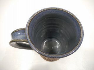 Hand Crafted Coffee Tea Mug Textured Woodland Scene Signed by Artisan 5