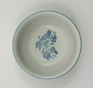 Pfaltzgraff Yorktowne Cereal Soup Bowl Gray & Blue Floral Stoneware Set Of 2