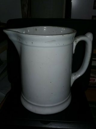 Antique J & G Meakin Hanley England Ironstone China White Pitcher