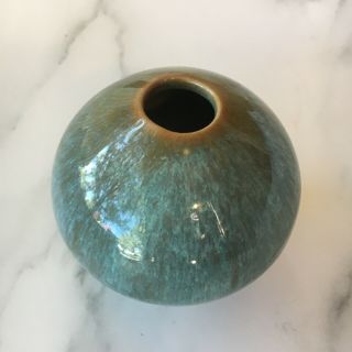 Studio Pottery Mini Bud Vase Weed Pot Glazed Mid Century Modern 3” 2