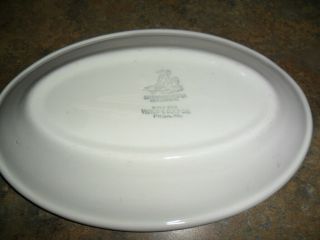 Vintage Shenango Blue Willow Oval Relish Dish 1930’s Seated Indian Very Scarce 4