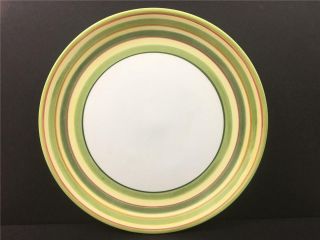 Lime Twist By Dansk Dinner Plate Tropical Swirls Light & Dark Green Bands L20