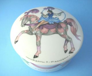 Villeroy & Boch Le Cirque Porcelain Trinket Box Circus Horse Rider Jean Mercier