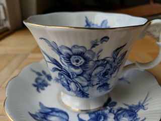 Royal Albert Connoisseur Blue Roses Cup And Saucer - - 3