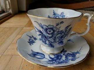 Royal Albert Connoisseur Blue Roses Cup And Saucer - - 5