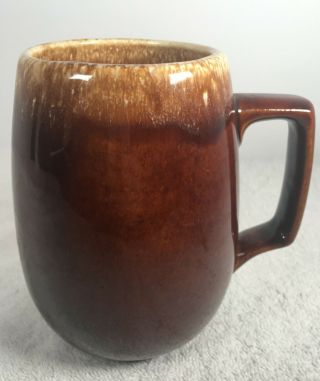 Vintage Hull Pottery Usa Brown Drip Large Coffee/stein/mug With Handle 6 " Tall