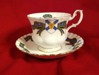 Royal Albert " Tartan - Nova Scotia Canada " Tea Cup & Saucer - Exc