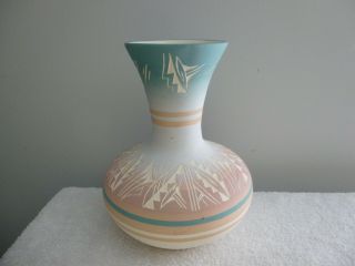 Mesa Verse Pottery Ceramic Vase.  Hand Painted And Designed.  Artist Signed.