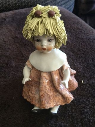 Lino Zampiva Doll Figurine - Blonde Spaghetti Hair - Made In Italy