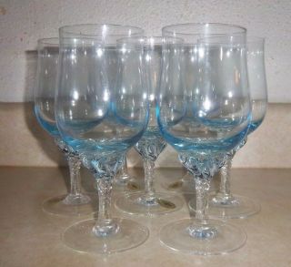 Set Of 7 Vintage Celebrity Fine China Brighton Wine Water Goblets Glasses