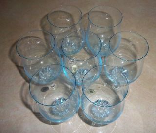 Set of 7 Vintage Celebrity Fine China Brighton Wine Water Goblets Glasses 2