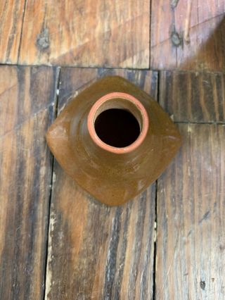 Vintage Prairie Green Aztec Frankoma Pottery Decanter Vase 7JH 4