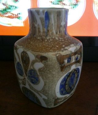Vintage Royal Copenhagen Faience Cabinet Vase MCM pottery 2