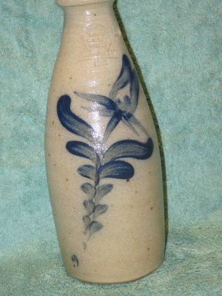 Rowe Pottery Vase Flower Stamped 1989 Diane Luginbuhl