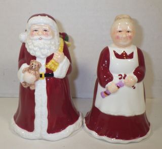 Spode Christmas Tree Santa & Mrs Claus Salt & Pepper Shakers Hdf Rare