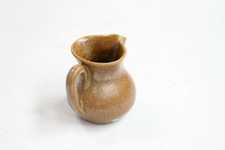 Arts Crafts WJ Gordy Copperdust Miniature Georgia Art Pottery Pitcher 2