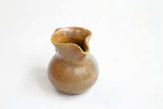 Arts Crafts WJ Gordy Copperdust Miniature Georgia Art Pottery Pitcher 3