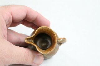 Arts Crafts WJ Gordy Copperdust Miniature Georgia Art Pottery Pitcher 5