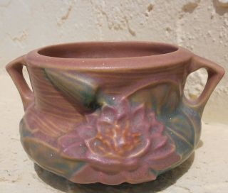 Old Roseville Art Pottery Water Lily Floral Vase Bowl