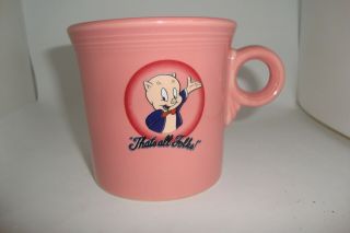 Fiesta Homer Laughlin Porky Pig Coffee Mug 1994