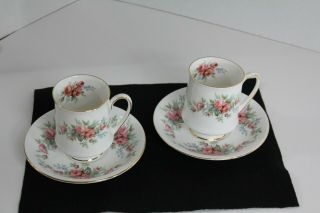 Cups With Matching Saucers/ Royal Standard Fine China " Rambling Rose "