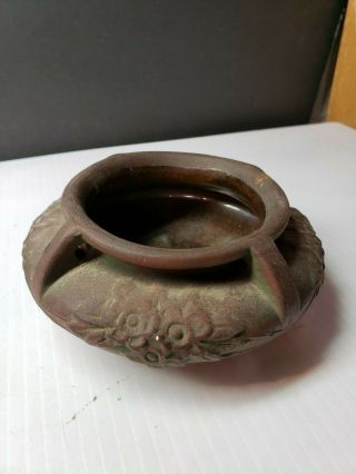 Vintage Zanes Ware Zanesville Art Pottery Squat Vase