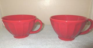 Sur La Table 2 Pc Set Red Paneled Oversize 16 Ounce Mug Cups Portugal