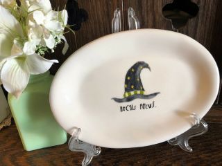 Rae Dunn Halloween Hocus Pocus Witch Hat Oval Plate Farmhouse
