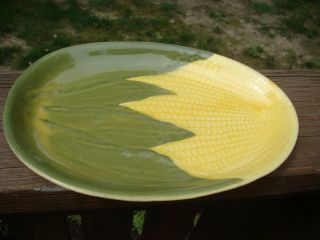 Vintage Shawnee Pottery Corn Plate Platter Serving Dish 9.  75”x 6.  75” Number 68