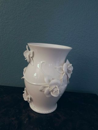 Godinger Antique Reflections Porcelain Vase with Appliqued Roses. 3