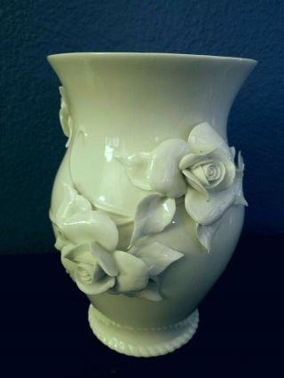Godinger Antique Reflections Porcelain Vase with Appliqued Roses. 4